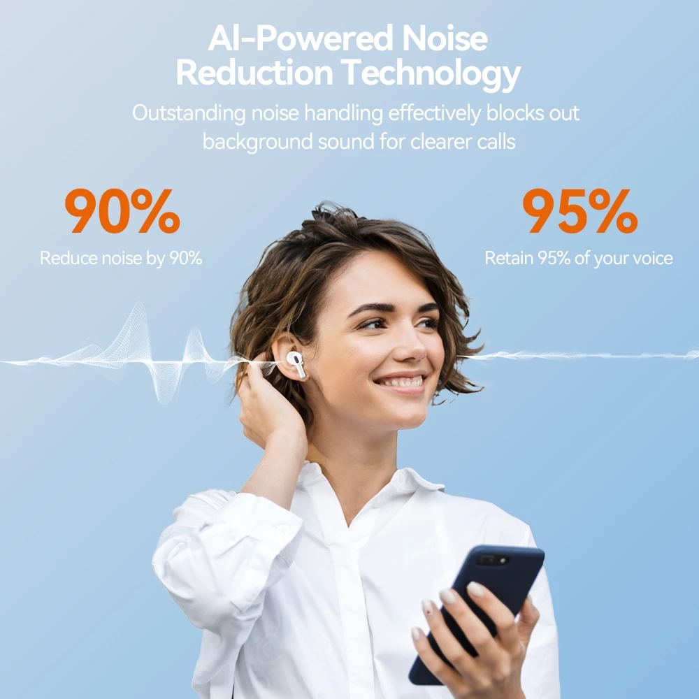 【24H MY Delivery】【Big promotion】Noise Reduction Bluetooth 5.3 Headphones With Built-In Microphone - Image 7