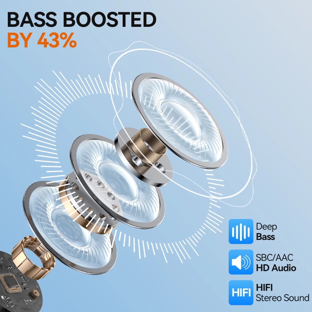 【24H MY Delivery】【Big promotion】Noise Reduction Bluetooth 5.3 Headphones With Built-In Microphone - Image 8