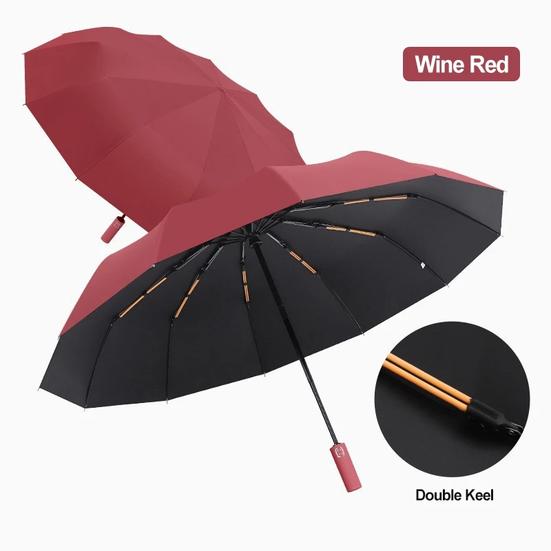 【24H MY Delivery】【Big promotion】Large 24K Fully Automatic Umbrella Double Fiber Bone UPF50+ UV Protection Extra Strong Windproof Portable Umbrella - Image 3