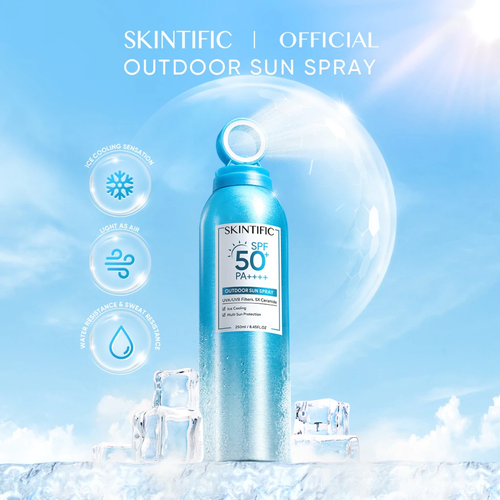 【24H MY Delivery】【Big promotion】SKINTIFIC Outdoor Sun Spray Sunscreen Mist SPF50+ PA++++ Light Sweatproof Waterproof UV Protection 5X Ceramide (250ml) - Image 5