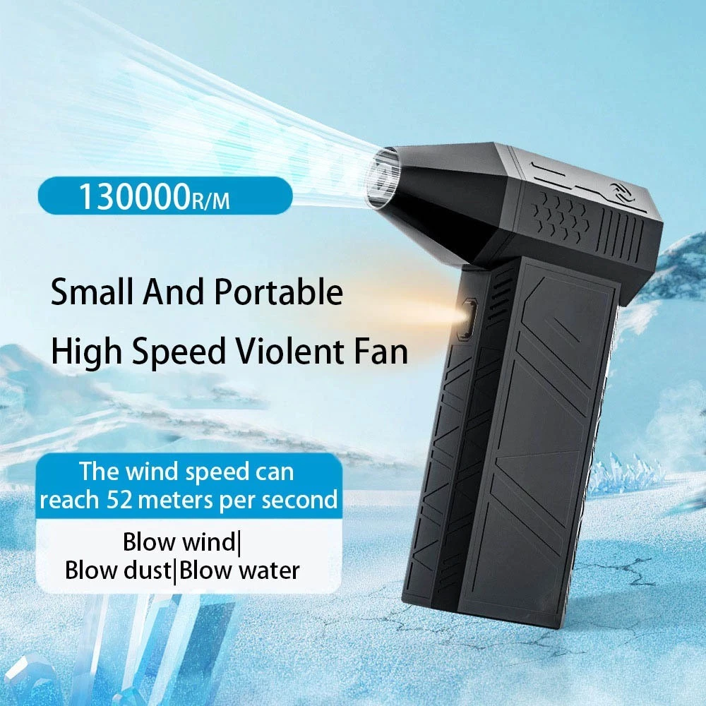 【24H MY Delivery】【Big promotion】Mini Turbocharged Fan 130000RPM Turboblower Jet Fan Violent Turbofan Brushless Motor Rechargeable Fan Air Dust Collector - Image 2