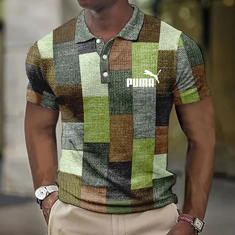 Men's Short Sleeve Zip Polo Shirt - Image 4