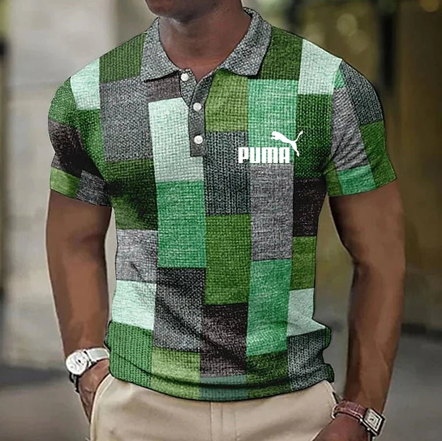 Men's Short Sleeve Zip Polo Shirt - Image 5