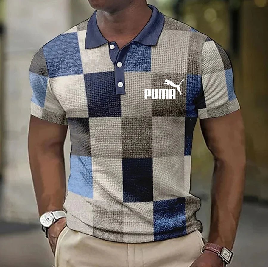 Men's Short Sleeve Zip Polo Shirt - Image 6