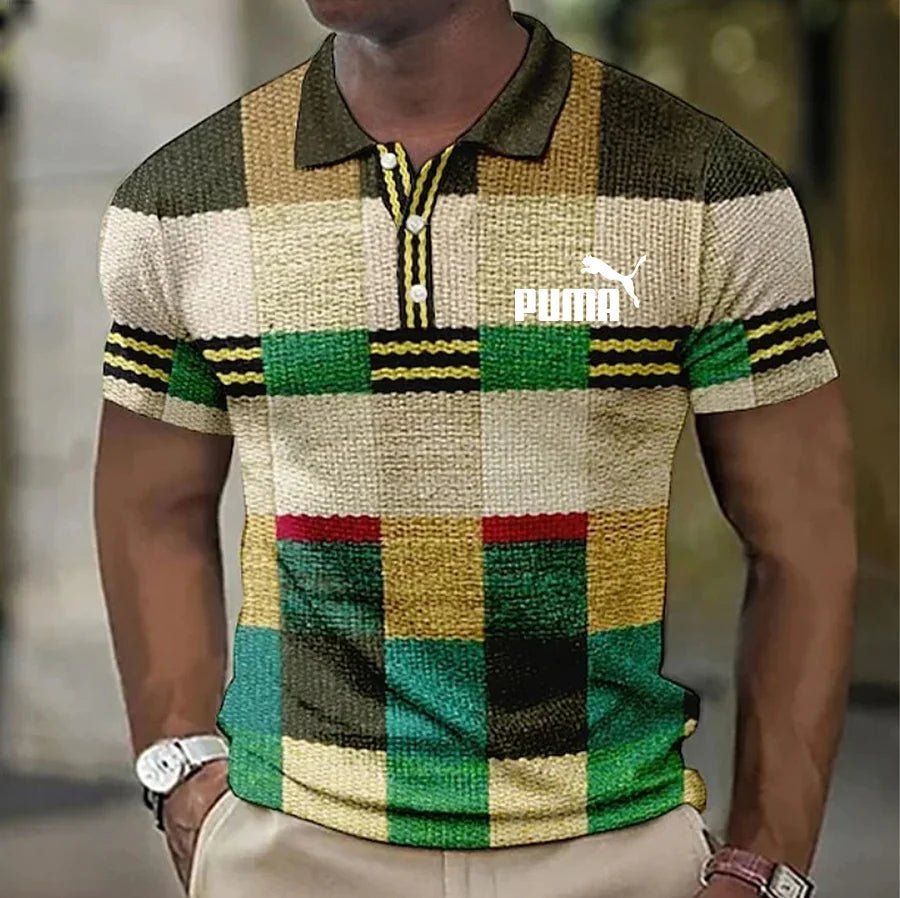 Men's Short Sleeve Zip Polo Shirt - Image 7