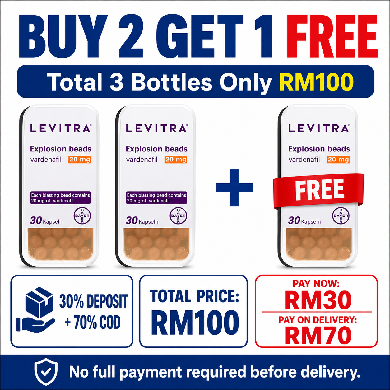 【Secure Deposit COD】【Buy 2 Get 1 Free】✅ takes effect quickly ✅ efficacy ✅ stable without side effects(30 pills per box) - Image 3