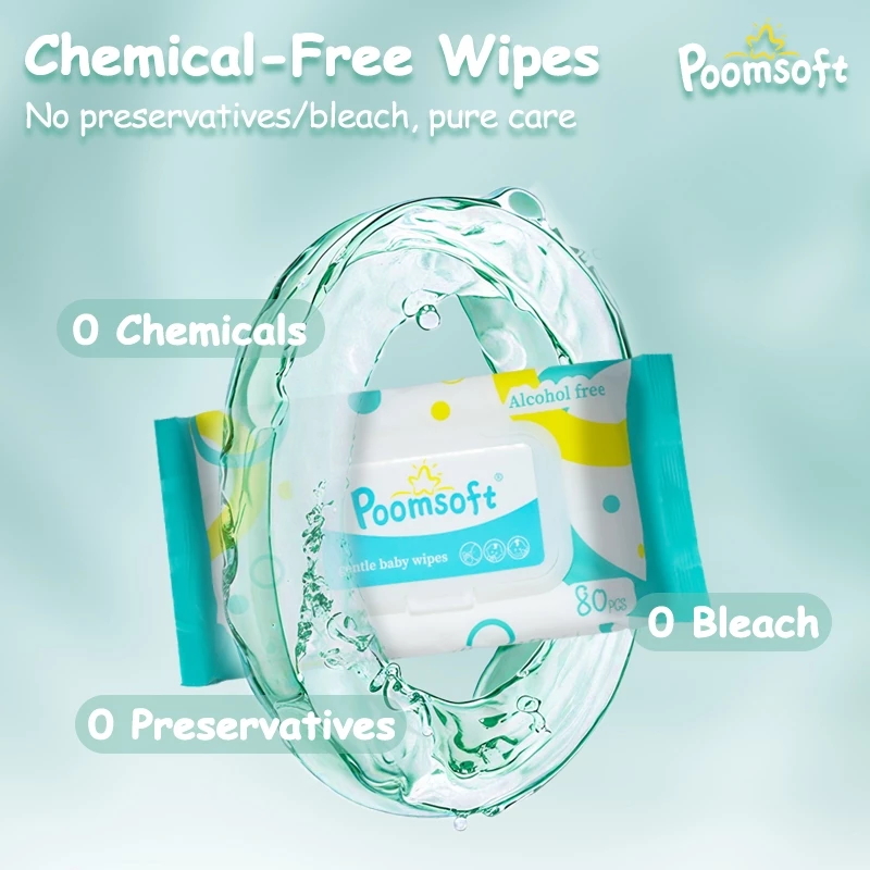 【24H MY Delivery】【Buy 1 Get 1 Free】POOMSOFT Non Alcohol Baby Wet Wipes/Wet Tissue (80 Pcs/Pack) - Image 5