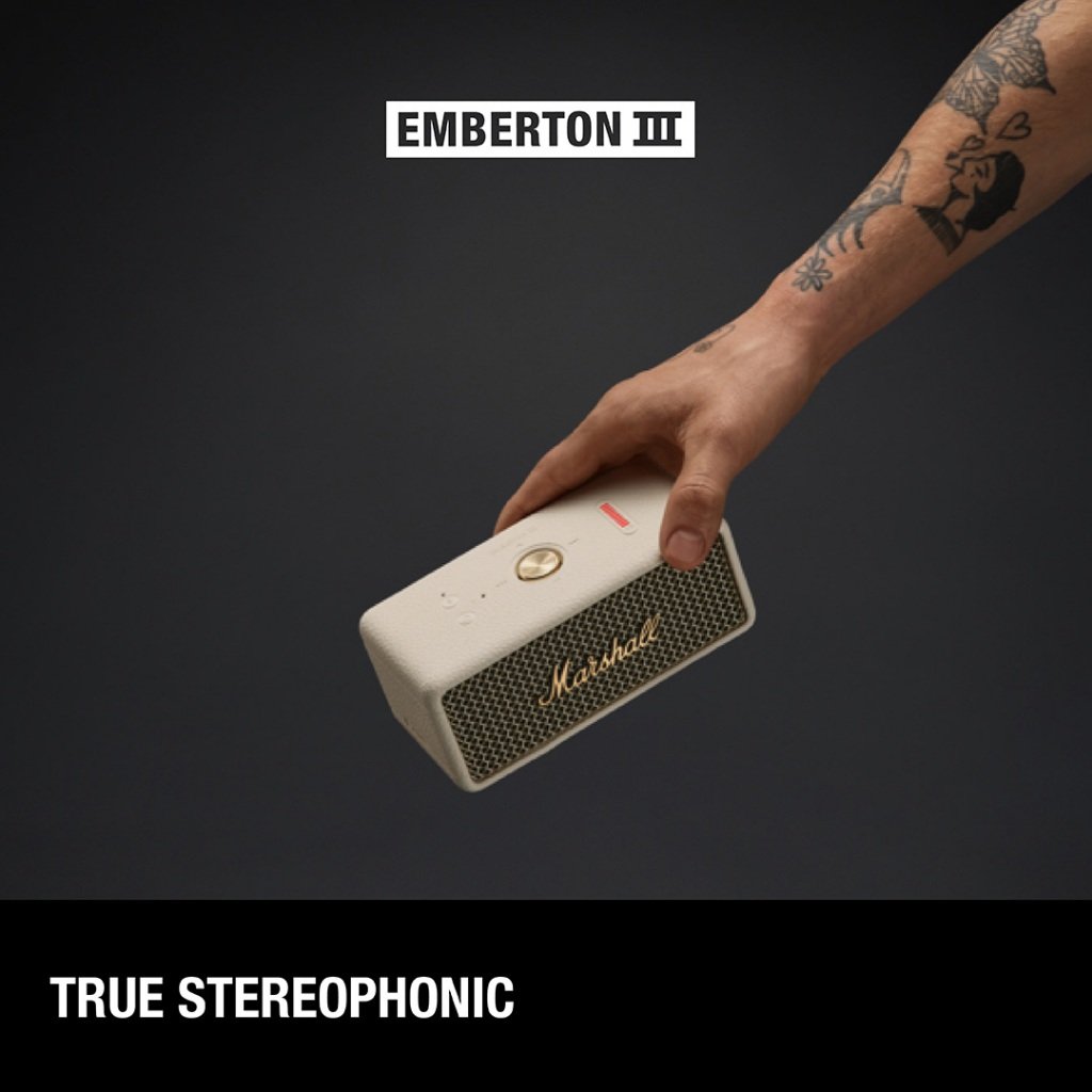 【24H MY Delivery】MARSHALL EMBERTON III Portable Bluetooth Speaker - Cream - Image 5
