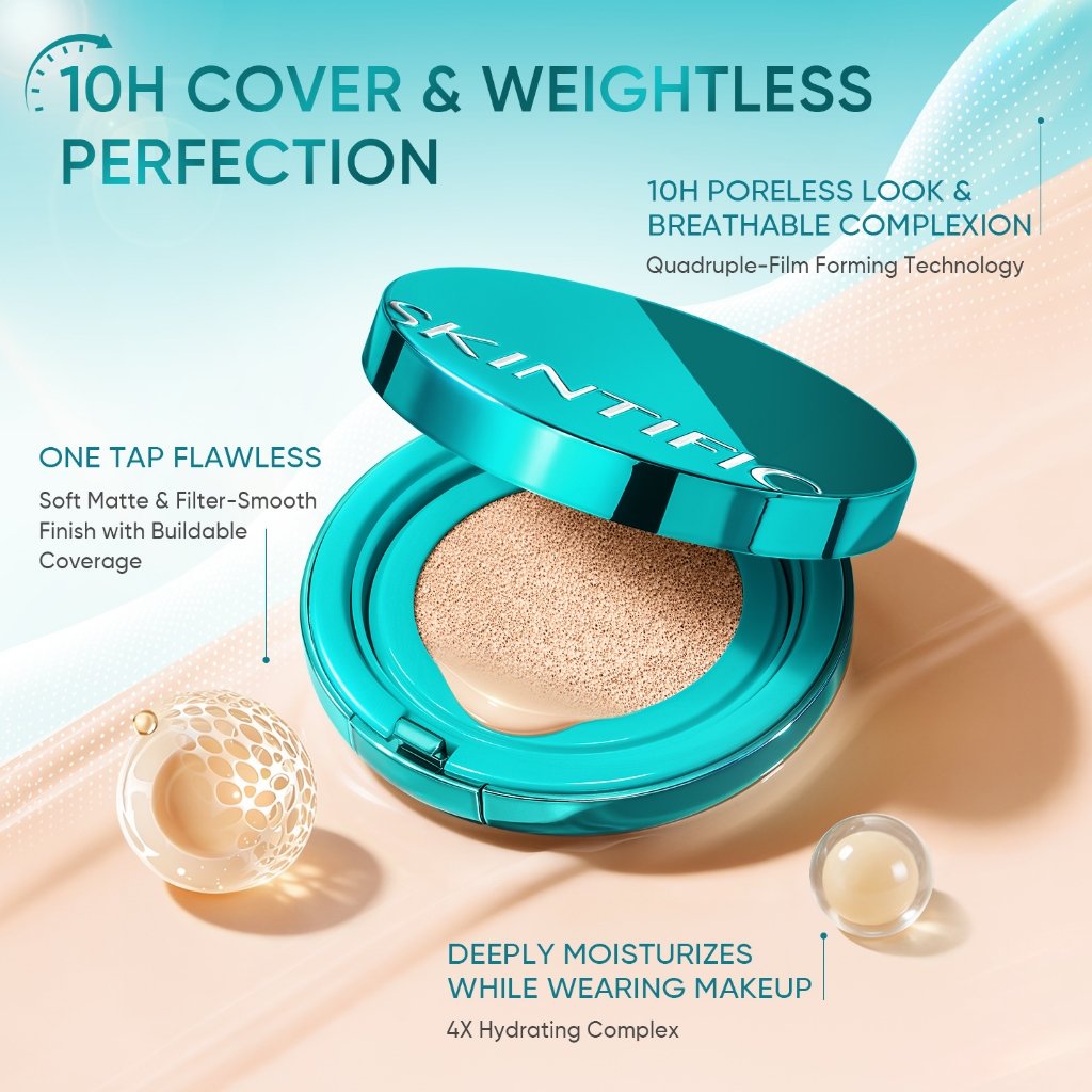 【24H MY Delivery】【Buy 1 Get 1 Free】SKINTIFIC Perfect Stay Serum Matte Cushion Foundation SPF50 PA++++ - Image 3
