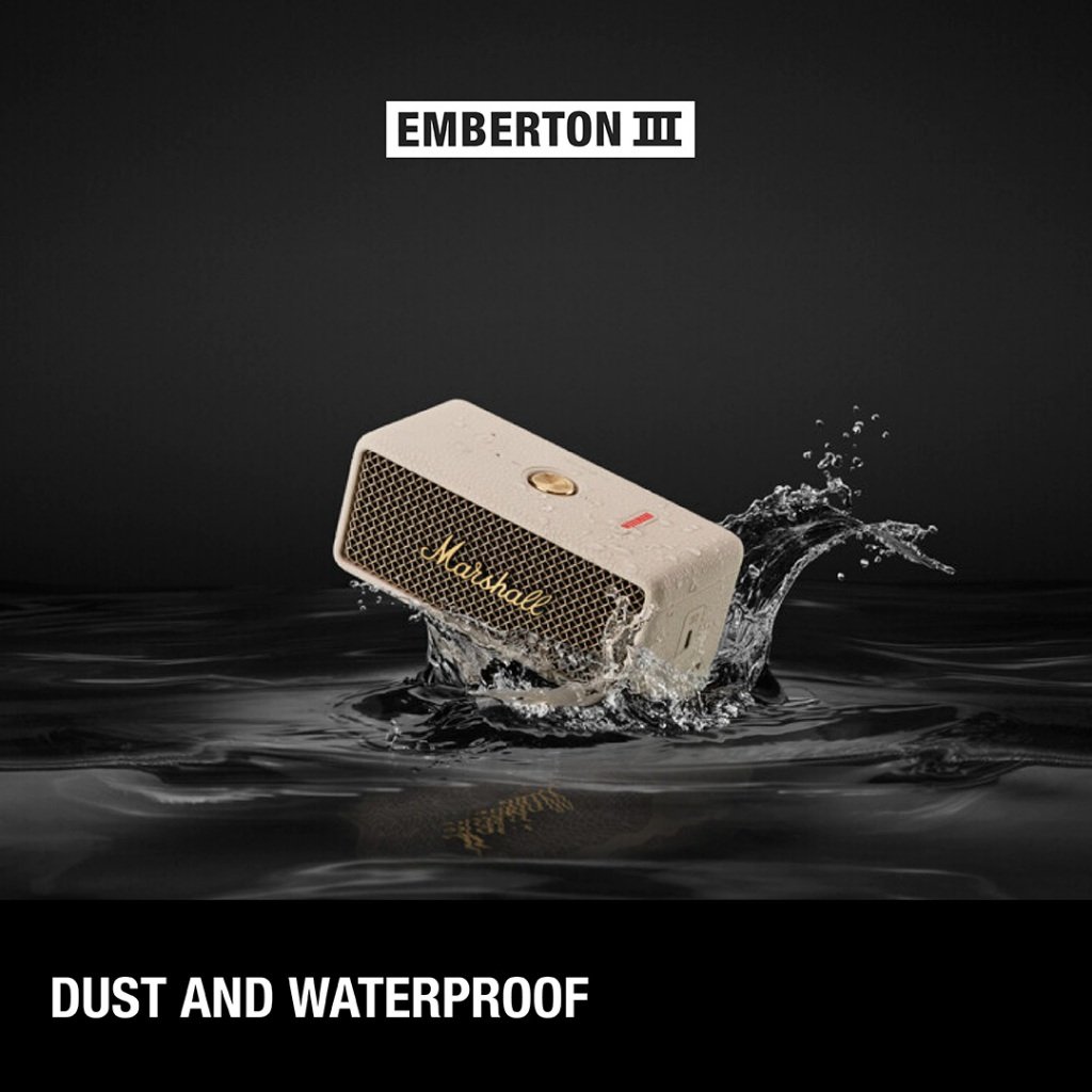 【24H MY Delivery】MARSHALL EMBERTON III Portable Bluetooth Speaker - Cream - Image 7